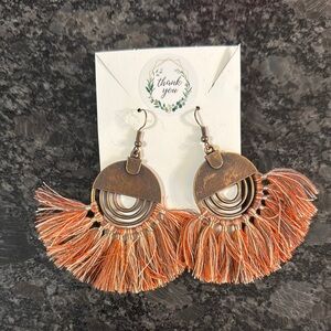 Bohemian Tassel Earrings - Orange